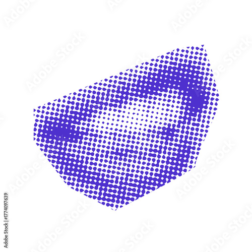Seductive lips mouth sticker retro halftone