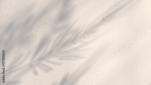 Delicate Shadows on Textured Surface, Abstract Botanical Forms in Gentle Light.