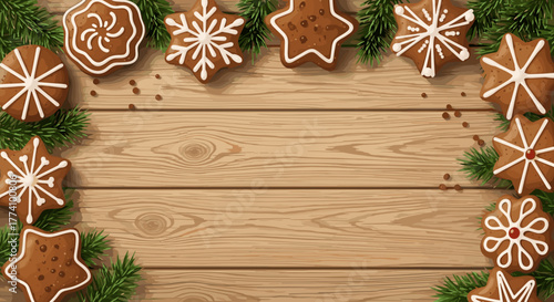 Gingerbread cookies frame