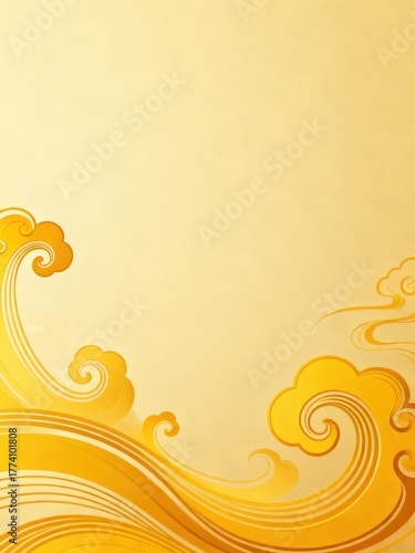 Chinese Art in traditional chinese pattern, Dragon, Phoenix, Cloud, Brushstroke, Vine in Luxurious Aesthetics pattern background