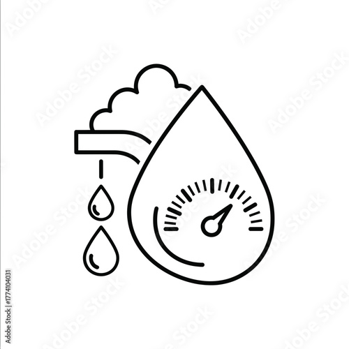 Water Conservation Smart Meter Icon