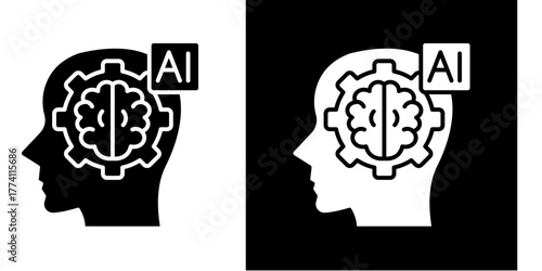 Ai Brain  Icon Set White Style Collection