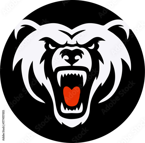 Modern professional grizzly bear logo for a sport team
Bear head outline silhouette cut out vector sticker with Simple Geometric Design of Bear Head and Bear head mascot vector for emblem design Masco