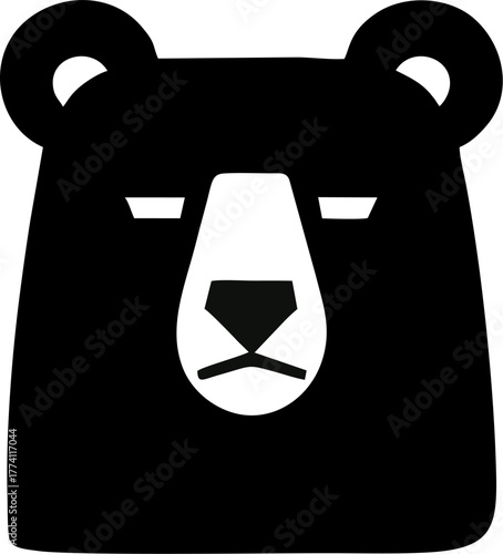 Modern professional grizzly bear logo for a sport team
Bear head outline silhouette cut out vector sticker with Simple Geometric Design of Bear Head and Bear head mascot vector for emblem design Masco
