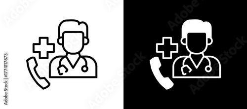 Medical Consultation whiteblack icon