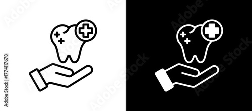 Dental Services whiteblack icon