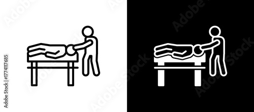 Physiotherapy Center whiteblack icon