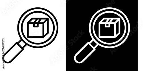 Product Search  Icon Set White Style Collection
