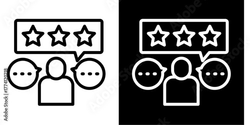 Customer Reviews  Icon Set White Style Collection
