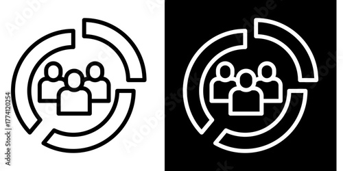 Customer Demographics  Icon Set White Style Collection
