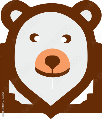 Modern professional grizzly bear logo for a sport team
Bear head outline silhouette cut out vector sticker with Simple Geometric Design of Bear Head and Bear head mascot vector for emblem design Masco