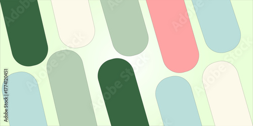 Five rounded Horizontal shapes in harmonious warm and muted tones, ideal for abstract backgrounds, UI design, branding, and digital templates.