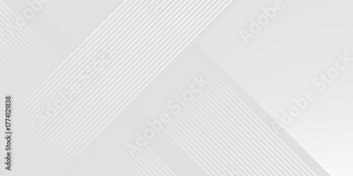 background design with diagonal line pattern in grey colour. Vector white horizontal template for business banner, formal invitation backdrop, luxury.