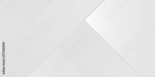 background design with diagonal line pattern in grey colour. Vector white horizontal template for business banner, formal invitation backdrop, luxury.