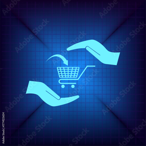 Vector illustration on a blue background