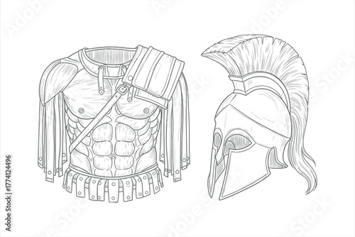 Ancient Armor and Helmet