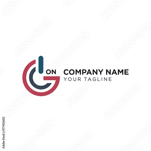 Modern logo design featuring a power button symbol for technology company.