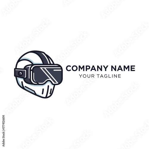 Virtual Reality Headset Logo Design for Technology Company.
