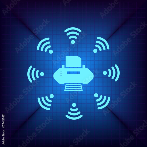 Vector illustration on a blue background