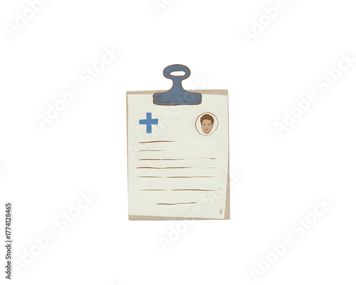 Medical Record Icon Healthcare Document Illustration