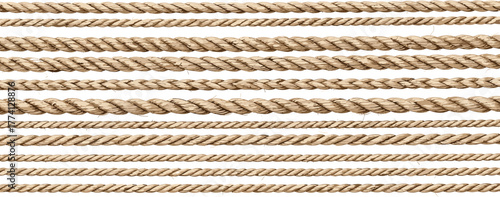 Collection of Nautical Ropes Diverse Textures and Braided Designs for Creative Projects