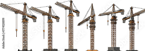 Construction Cranes A Collection of Lifting Machines
