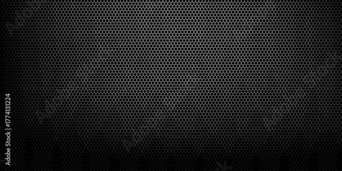 Seamless pattern of texture silver or stainless steel hexagon for background. Abstract, Art and Close up object concept