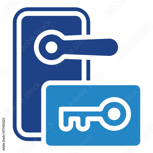 Smart Key Mini Illustration Icon. Use For Modern Concept, Print, Ui, Ux Kit, Web And App Development. Vector Related To Technology, Smart Home And More