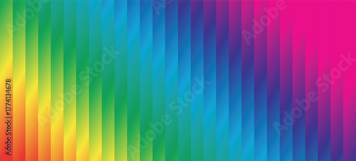 Glass stripes Neon vertical effect light lines background in purple pink, blue gradient, green, red, black orange silverfuturistic abstract stripes wallpaper, vibrant luminous Vector Illustration