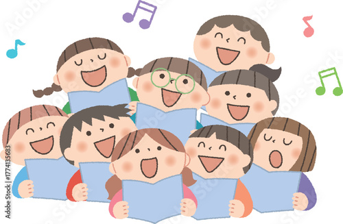 合唱する子供達