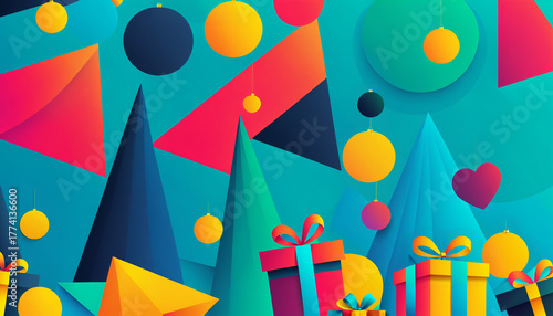 abstract holiday illustrati...