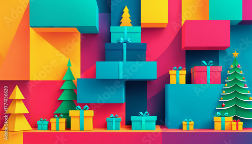 abstract christmas winter s...