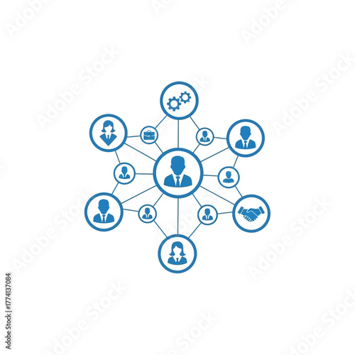 Social Network Diagram Connected People