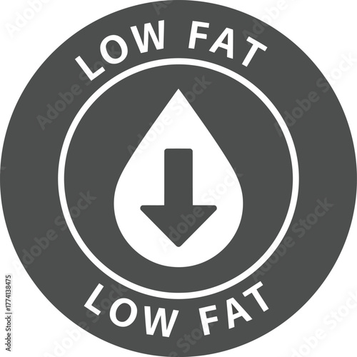 Healthy lifestyle low fat food icon symbol nutrition health diet healthy eating dieting weight loss healthy food choices vector