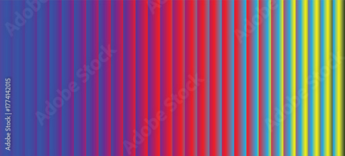 Glass stripes Neon vertical effect light lines background in purple pink, blue gradient, green, red, black orange silverfuturistic abstract stripes wallpaper, vibrant luminous Vector Illustration