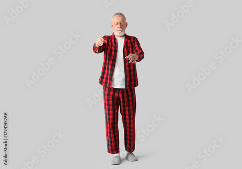 Senior male sleepwalker in ...