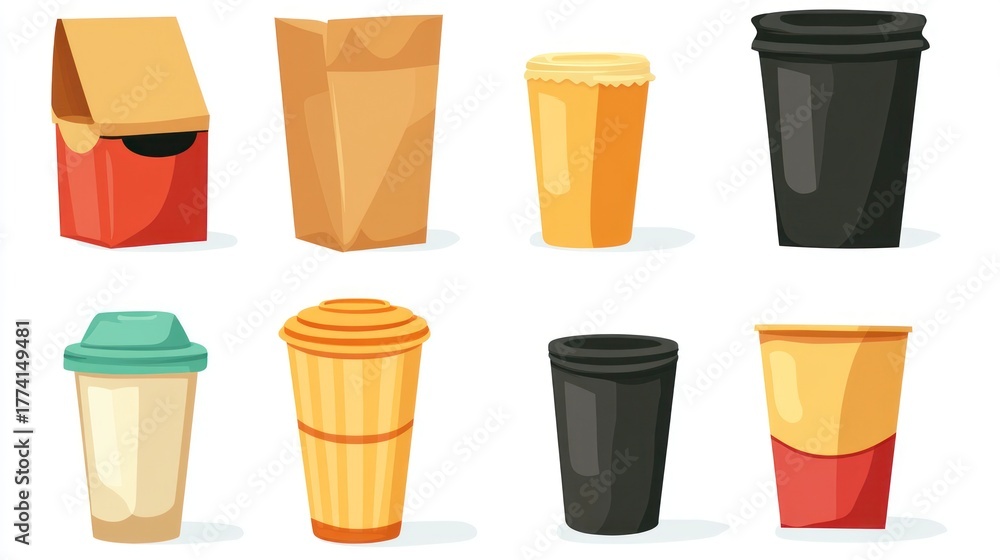 custom made wallpaper toronto digitalAssorted food and drink packaging illustrations