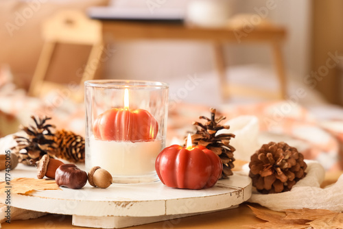 Cozy autumn home decor with...