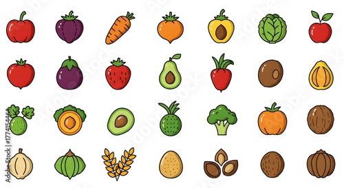 set of fruits