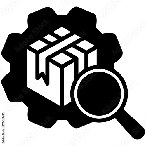 Data Analytics Icon, Glyph Mini Illustration Relate To Industry 4-0. Use For Modern Concept, Ui, Ux Web And App Development.