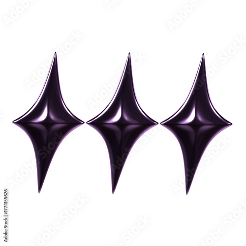 abstract y2k shape 3d icon illustration