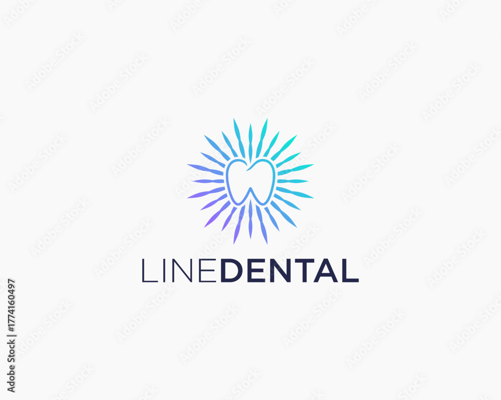 Fototapeta premium Sunrise dental logo