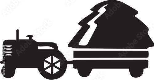 silhouette of a woman pushing a cart