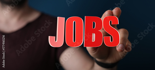 Concept of finding a job. H...