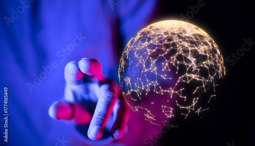 Abstract image of hand hold...