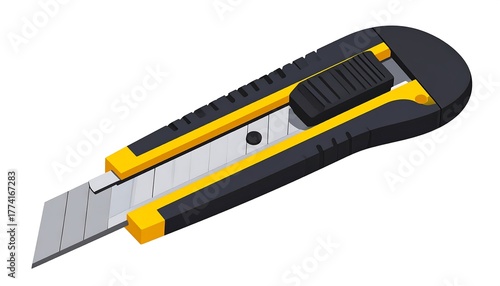 Black and Yellow Utility Knife.