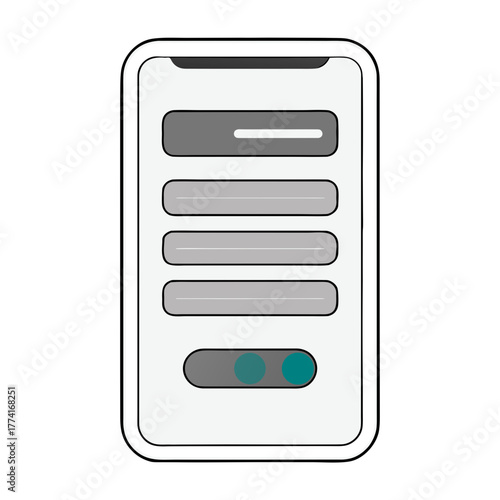 Sleek mobile banking ui design balance card widget vector illustration vector