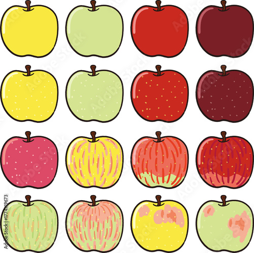 りんご　カラーバリエーションセット