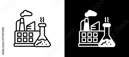 Chemical Exports whiteblack icon