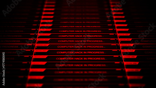 Fotografija A Computer Virus Hacking into Server 1
